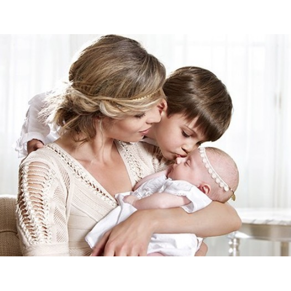 Sylvie Tellier avec sa fille Margaux et son fils Oscar. Cliché qui date d'il y a plusieurs années et posté sur son compte Instagram en mars 2018.