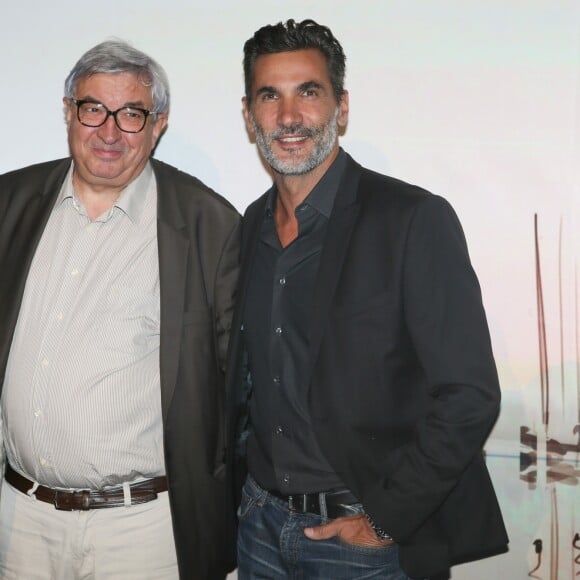 Thierry Heckendorn, Patrick Guerineau (camping paradis) - Photocall de la cérémonie d'ouverture du 17e festival de fiction TV de La Rochelle à la Coursive à La Rochelle le 9 septembre 2015.