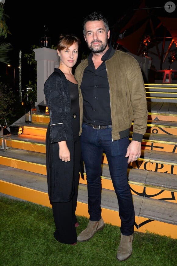 Semi-Exclusif - Arnaud Ducret et sa femme Maurine Nicot lors de la soirée d'inauguration de la "Suite Michèle Morgan" de l'Hôtel Barrière Le Majestic Cannes, le 7 octobre 2017. © Guirec Coadic/Bestimage