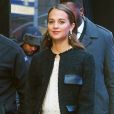 Alicia Vikander, en promotion pour le film "Tomb Raider" , arrive à l'émission Good Morning America à New York le 14 mars 2018.