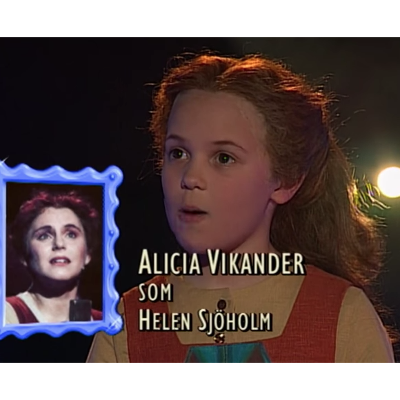 Alicia Vikander dans l'émission Småstjärnorna en 1997.