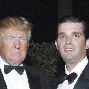 Donald et son fils Donald Trump Jr. - Nouvel An 2010 à Mar A Lago. Le 31 décembre 2009