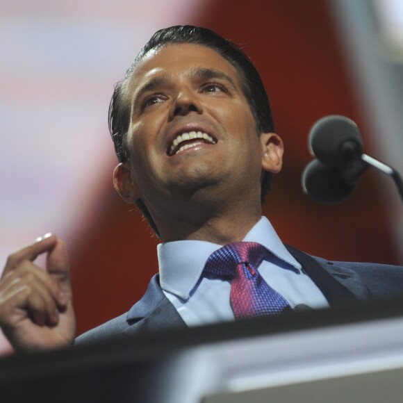 Donald Trump Jr. - Deuxième jour de la Convention des Républicains à Cleveland. Le 19 juillet 2016 © Future-Image / Zuma Press / Bestimage