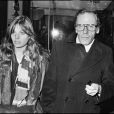 Marie Trintignant et son père Jean-Louis Trintignant lors d'une soirée franco-italienne à Paris en 1980