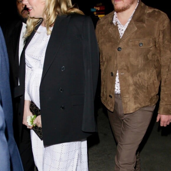 Exclusif - Kirsten Dunst (enceinte) et son compagnon Jesse Plemons à leur arrivée à une soirée à Hollywood. Le 22 février 2018