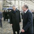  Dominique de Villepin et Jacques Chirac rendent hommage à Lucie Aubrac aux Invaladies à Paris, le 21 mars 2007. 