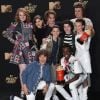 Millie Bobby Brown et toute l'équipe de la série 'Stranger Things' au MTV Movie & TV awards 2017 à l'auditorium de Shrine à Los Angeles, le 7 mai 2017