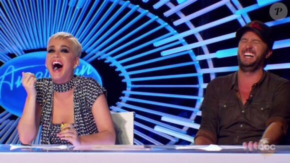 Katy Perry dans l'émission "American Idol". Mars 2018.