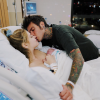 Chiara Ferragni, son fiancé Fedez et leur fils, Leone. Mars 2018.