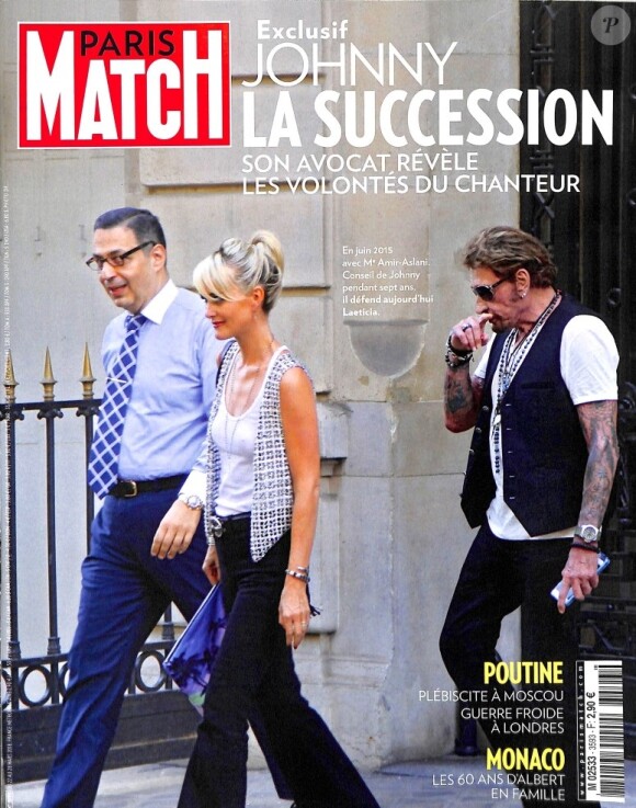 Couverture du magazine "Paris Match" en kiosques le 22 mars 2018