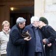 Jacques Destoop (veuf de Geneviève Fontanel) - Sortie des obsèques de Geneviève Fontanel en l'église Saint-Roch à Paris le 22 mars 2018. © CVS/Bestimage