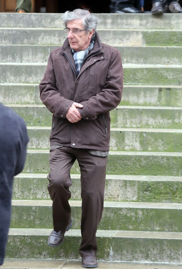 Bernard Menez - Sortie des obsèques de Geneviève Fontanel en l'église Saint-Roch à Paris le 22 mars 2018. © CVS/Bestimage