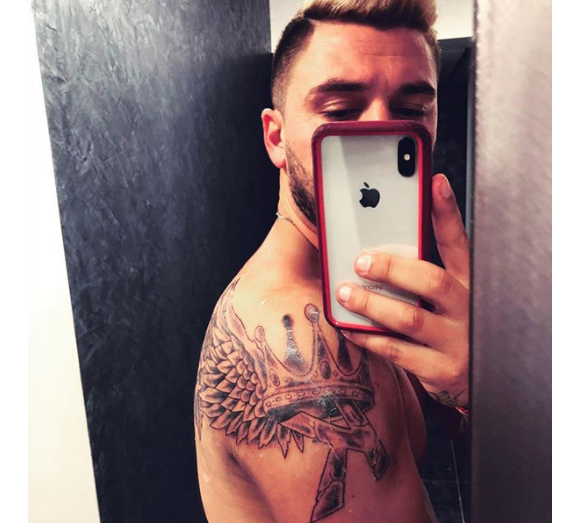 Kevin Guedj et son énorme tatouage, le 26 mars 2018.