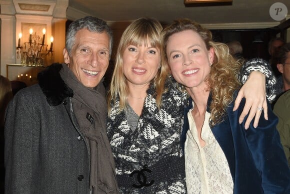 Exclusif - Nagui avec sa femme Mélanie Page et Mathilde Penin - Générale de la pièce "Douce Amère" au théâtre des Bouffes-Parisiens à Paris le 26 mars 2018. © Coadic Guirec/Bestimage (no web - No Blog pour suisse et Belgique)26/03/2018 - Paris