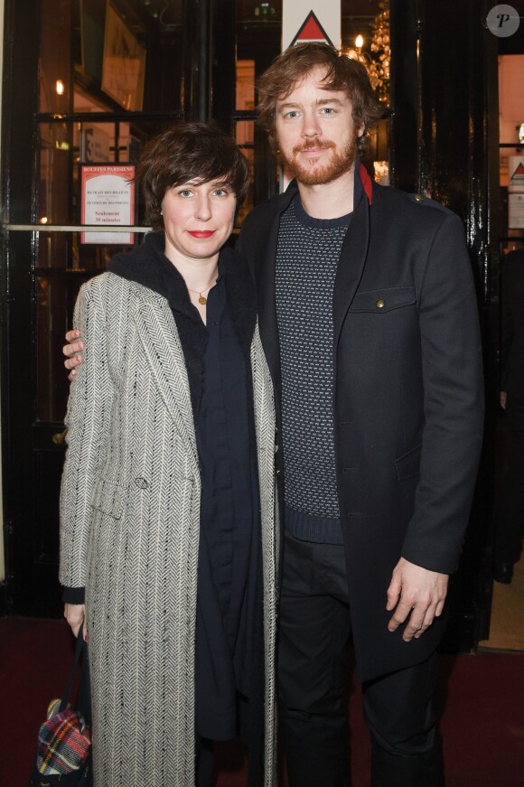 Exclusif - Gaël Giraudeau et sa compagne Anne Auffret - Générale de la pièce "Douce Amère" au théâtre des Bouffes-Parisiens à Paris le 26 mars 2018. © Coadic Guirec/Bestimage  (no web - No Blog pour suisse et Belgique)26/03/2018 - Paris