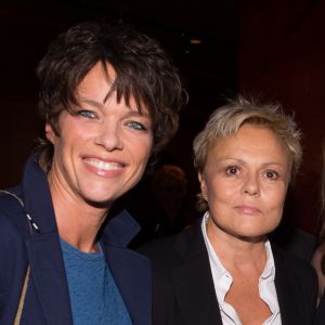 Anne Le Nen et Muriel Robin - Cocktail pour le lancement du livre de Soad Bogdary "Merci Papa" en collaboration avec Anna-Véronique El Baze au Buddha Bar à Paris le 3 novembre 2014.