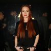 Lindsay Lohan pose dans son club éponyme "Lohan" à Athènes le 26 février 2018.