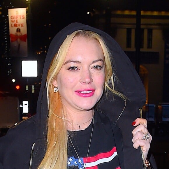 Lindsay Lohan arrive au concert " the Jingle Ball " au Madison Square Garden le 8 décembre 2017