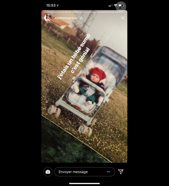 Agathe Auproux lorsqu'elle était enfant, des clichés dévoilés le 30 mars 2018.