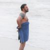 Exclusif - Ben Affleck sur le tournage de "Triple Frontier" produit par Netflix sur une plage de Honolulu.