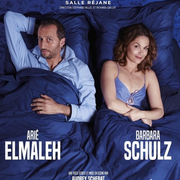 Affiche de la pièce "La Perruche" avec Arié Elmaleh et Barbara Schulz au Théâtre de Paris.