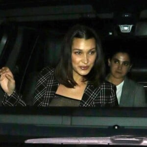 Bella Hadid arrive à la soirée Dior au Gracia Madre à West Hollywood le 13 mars 2018. E