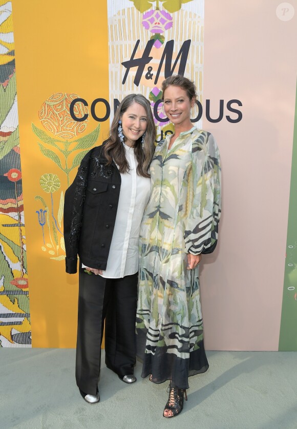 Ann-Sofie Johansson (creative advisor à H&M) et Christy Turlington - Lancement de la collection Conscious Exclusive 2018 de H&M. Los Angeles, le 5 avril 2018.