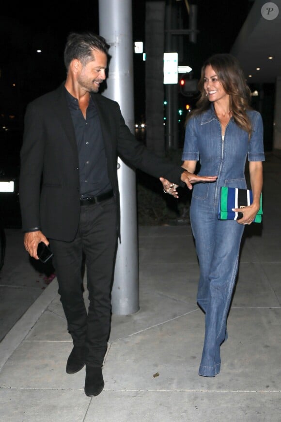 Brooke Burke Charvet est allée diner avec son mari David Charvet au restaurant Via Alloro à Los Angeles, le 22 mai 2017