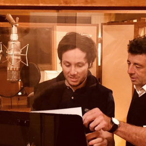 Patrick Bruel en studio en avril 2018, photo Instagram