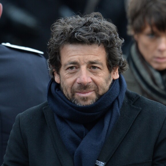 Patrick Bruel à la sortie de l'église de la Madeleine après les obsèques de Johnny Hallyday à Paris le 9 décembre 2017. © Veeren / Bestimage