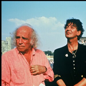 Léo Ferré, Jacques Higelin et Francis Lalanne lors des Francofolies de la Rochelle le 10 juillet 1987