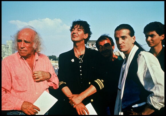 Léo Ferré, Jacques Higelin et Francis Lalanne lors des Francofolies de la Rochelle le 10 juillet 1987