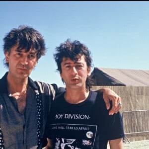 Jacques Higelin et Alain Bashung lors des Francofolies de la Rochelle le 10 juillet 1987