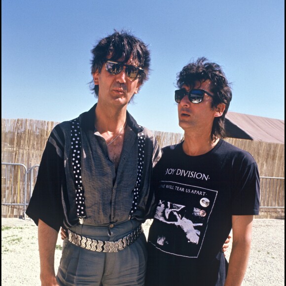 Jacques Higelin et Alain Bashung lors des Francofolies de la Rochelle le 10 juillet 1987