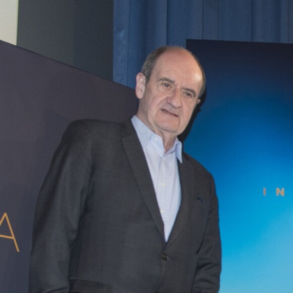 Pierre Lescure et Thierry Frémaux lors de la conférence de presse du 71ème Festival de Cannes au cinéma UGC Normandie à Paris, le 12 avril 2018. © Pierre Perusseau/Bestimage  Pierre Lescure and Thierry Fremaux at the press conference of the 71st Cannes Film Festival held at the UCG Normandie Cinema in Paris. April 12th, 2018.12/04/2018 - Paris