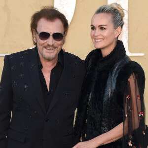 Archive - Johnny Hallyday et sa femme Laeticia à la présentation de la collection Dior croisière by Maria Grazia Chiuri à Calabasas, le 11 mai 2017.