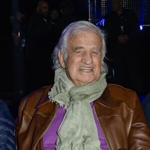 Charles Gérard, Jean-Paul Belmondo et son petit-fils Victor Belmondo au match de boxe "La Conquête" Acte 4 Tony Yoka contre Cyril Léonet au Palais des sports de Paris le 7 avril 2018 (Victoire de Yoka par KO au 5e round) © Pierre Perusseau / Bestimage