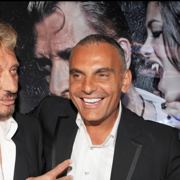 Exclusif - Johnny Hallyday fête ses 65 ans lors d'une soirée d'anniversaire organisée chez son ami Christian Audigier à Los Angeles, le 14 juin 2008.