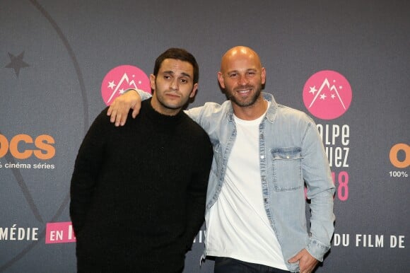 Malik Bentalha, Franck Gastambide lors de la soirée de clôture et remise de prix du 21ème festival international du film de comédie de l'Alpe d'Huez le 20 janvier 2018. © Dominique Jacovides / Bestimage