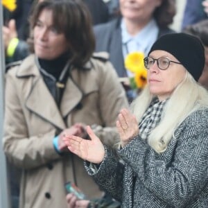 Dominique Isserman lors des obsèques de Jacques Higelin au cimetière du Père Lachaise à Paris le 12 avril 2018.