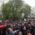 Obsèques de Jacques Higelin au cimetière du Père Lachaise à Paris le 12 avril 2018.
