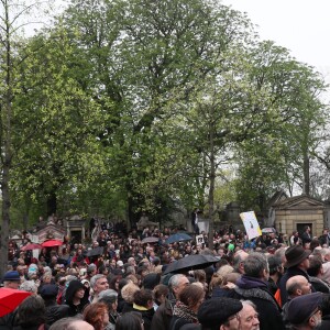 Obsèques de Jacques Higelin au cimetière du Père Lachaise à Paris le 12 avril 2018.