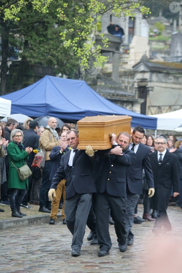 Obsèques de Jacques Higelin au cimetière du Père Lachaise à Paris le 12 avril 2018.