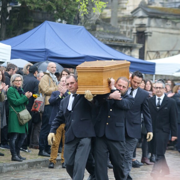 Obsèques de Jacques Higelin au cimetière du Père Lachaise à Paris le 12 avril 2018.