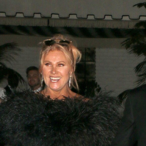 Hugh Jackman et sa femm Deborra-Lee Furness arrive au Chateau Marmont après la soirée des Golden Globes à Los Angeles le 7 janvier 2018. © CPA/Bestimage 07/01/2018 - Los Angeles