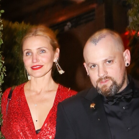 Cameron Diaz et son mari Benji Madden - Les célébrités quittent la soirée qui est censé être le mariage de Gwyneth Paltrow et de son fiancé Brad Falchuk à Los Angeles le 14 avril 2018.  Celebrities leaving Gwyneth Paltrow and Brad Falchuk's engagement/wedding party in Los Angeles. It's rumored that the event was either an engagement dinner or a secret wedding in Los Angeles April 14th, 2018.15/04/2018 - Los Angeles