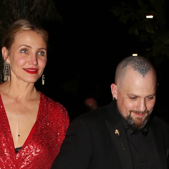 Cameron Diaz et son mari Benji Madden - Les célébrités quittent la soirée qui est censé être le mariage de Gwyneth Paltrow et de son fiancé Brad Falchuk à Los Angeles le 14 avril 2018.  Celebrities leaving Gwyneth Paltrow and Brad Falchuk's engagement/wedding party in Los Angeles. It's rumored that the event was either an engagement dinner or a secret wedding in Los Angeles April 14th, 2018.15/04/2018 - Los Angeles