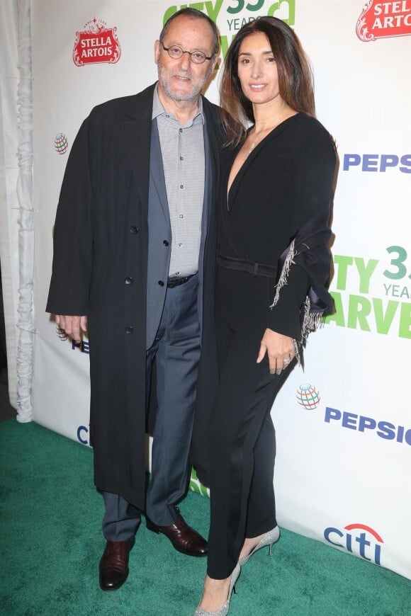 Jean Reno et sa femme Zofia Borucka au 35e gala annuel City Harvest à New York, le 24 avril 2018
