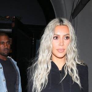 Kim Kardashian et son mari Kanye West sont allés dîner au restaurant à West Hollywood le 12 janvier 2018.