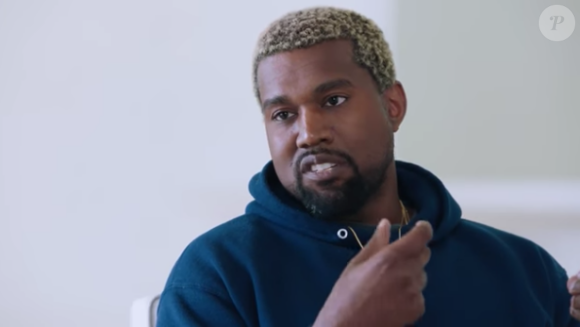 Kanye West en interview pour l'animateur de radio Charlamagne Tha God. Mai 2018.